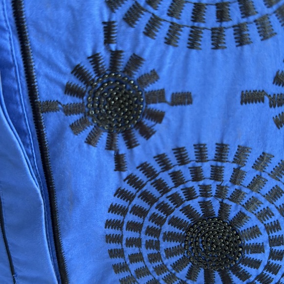 Tory Burch Aubrey Poplin Tunic Embroidered Peasant Top Blouse Size 8 - Picture 4 of 8